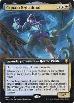 Captain N'ghathrod - Extended Art CLB NM MTG Magic Card - Image 1