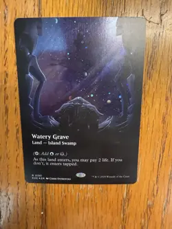 MTG Watery Grave Borderless Galaxy Foil Edge Of Eternities 0381 - Image 1