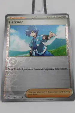 Pokemon TCG Paldea Evolved Falkner 180/193 - Near Mint - Reverse Holo - Image 2