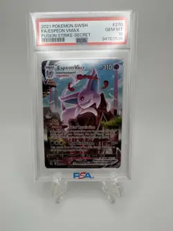 Pokemon Fusion Strike Espeon Vmax Alternate Art 270/264 PSA 10 - Image 1