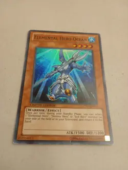 Yugioh Elemental Hero Ocean CT07-EN018 Limited Edition Super Rare Card - Image 1