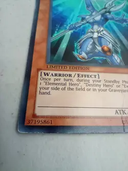 Yugioh Elemental Hero Ocean CT07-EN018 Limited Edition Super Rare Card - Image 4