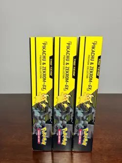 Pokemon TCG 3x Pikachu & Zekrom-GX Premium Collection Box GameStop Exclusive NEW - Image 5