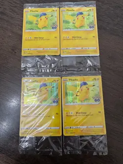 Pikachu Pokemon Go TCG 028/078 Holo Foil Promo Card Sealed 2022 x 4 - Image 2