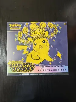 Pokemon TCG SV08: Surging Sparks Pokemon Center Exclusive ETB | Sealed - Image 1