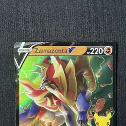 Zamazenta V 018/025 Crimped Error Celebrations Pokemon Card - Image 4