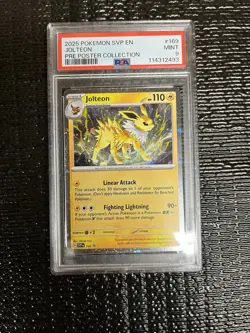 2025 POKEMON BLACK STAR PROMO #169 JOLTEON PRE POSTER COLLECTION PSA 9 - Image 1