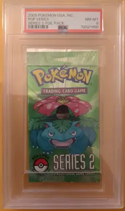 2005 Pokemon POP Series 2 Sealed Booster Pack Graded PSA 8 Venusaur Art - Image 1