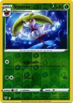Steenee - 015/189 - Uncommon - Reverse Holo NM, English Pokemon Sword & Shield - - Image 2