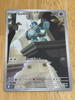 Pokémon TCG Golett IR Illustration Rare Black Bolt 122/86 ENGLISH - Image 1