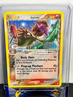 Kingler 22/100 Reverse Holo Stamped Ex Crystal Guardians Pokemon Delta Species - Image 3