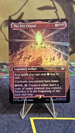 MTG - The Fire Crystal (Borderless Foil) #337 - FINAL FANTASY - Image 1