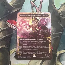 MTG: Liliana Of The Dark Realms (0094) Bloomburrow Borderless Raised Foil PR0XY - Image 1