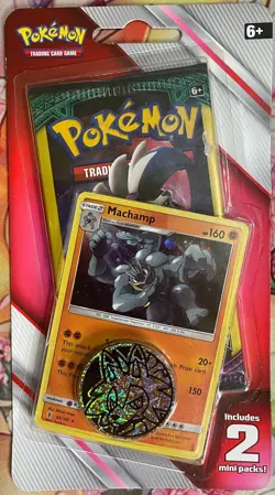 Guardians Rising Blister - (2) 3 Card Mini Booster Pack Holo Coin - Pokemon 2017 - Image 1