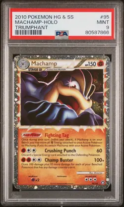 2010 POKEMON TRIUMPHANT MACHAMP PRIME #95 ULTRA RARE PSA 9 MINT #80587866 - Image 3
