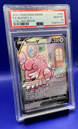 2021 POKEMON SWORD & SHIELD CHILLING REIGN #183 FULL ART/BLISSEY V PSA 10 - Image 2