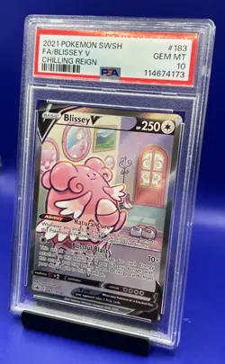 2021 POKEMON SWORD & SHIELD CHILLING REIGN #183 FULL ART/BLISSEY V PSA 10 - Image 3