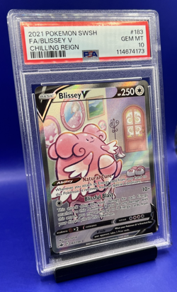 2021 POKEMON SWORD & SHIELD CHILLING REIGN #183 FULL ART/BLISSEY V PSA 10 - Image 6