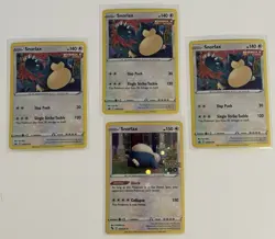 (LOT OF 4) Pokemon Sword And Shield Black Star Promo Holo Snorlax - Image 1