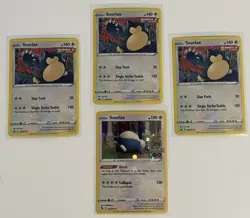 (LOT OF 4) Pokemon Sword And Shield Black Star Promo Holo Snorlax - Image 3