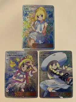 Goddess Story Pokemon 9 Cards Waifu PokeGirl Marnie, Lillie Full Art Custom Lot - Image 3