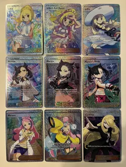 Goddess Story Pokemon 9 Cards Waifu PokeGirl Marnie, Lillie Full Art Custom Lot - Image 6