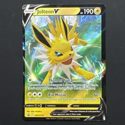 Jolteon V SWSH151 Black Star Promo Holo Sword and Shield Pokemon - Image 1