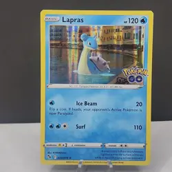 Lapras 023/078 Pokémon GO Basic Holo Rare Promo TCG Card - Image 1