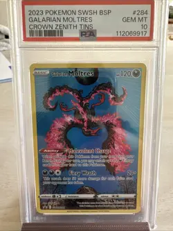 2023 Pokémon SWSH BSP Galarian Moltres Crown Zenith Tins PSA GEM MINT 10 - Image 11