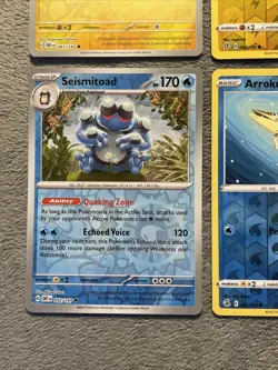 Reverse Holo Pokemon Cards Lot 2020-2025 Tadbulb Seismitoad Claydol Toxel +more - Image 10
