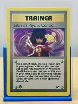Pokemon Card - Sabrina's Psychic Control 1st Edition Gym Challenge 121/132 LP - Image 1