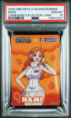 PSA10 2025 one piece Baskin Robbins Nami Campaign Collection Card - Image 1