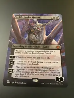 MTG Adventures Forgotten Realms #284 Lolth, Spider Queen Borderless NM - Image 1