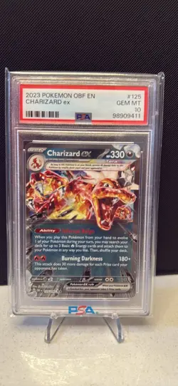 2023 POKEMON OBF EN-OBSIDIAN FLAMES #125 CHARIZARD ex PSA10 - Image 1