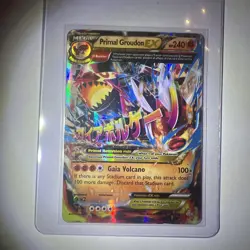 Mega Primal Groudon EX Omega 86/160 Holo Ultra Rare XY Primal Clash Pokemon Card - Image 1