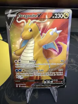 PokÃ©mon TCG Dragonite v Evolving Skies Holo Ultra Rare Full Art Card 191/203 - Image 1