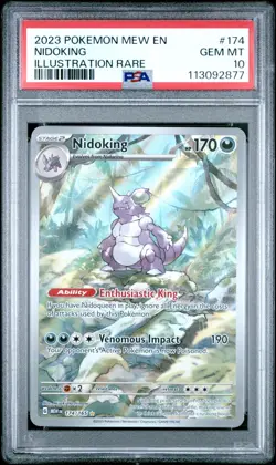 2023 POKEMON MEW EN-151 #174 NIDOKING ILLUSTRATION RARE PSA 10 - Image 1