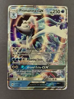 Pokemon Primarina GX Sun & Moon Base Set 42/149 Holo Ultra Rare  - Image 1