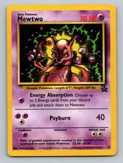 Mewtwo #14 Black Star Promo - LP Condition - 1999 Pokémon WOTC - Image 1