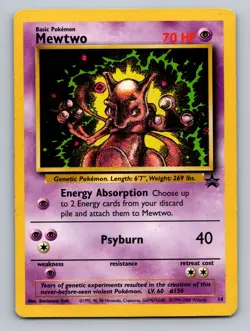 Mewtwo #14 Black Star Promo - LP Condition - 1999 Pokémon WOTC - Image 3
