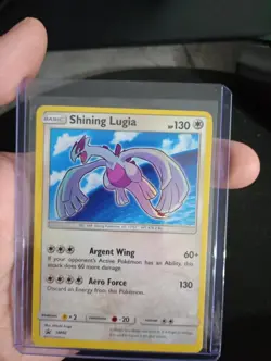 2017 Pokemon Sun & Moon Promo SM82 Shining Lugia Rare Black Star Promo Card NM! - Image 1