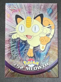 🔥Topps Chrome Pokémon Cards - Series 1 - Meowth #52 - Image 1