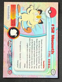 🔥Topps Chrome Pokémon Cards - Series 1 - Meowth #52 - Image 6