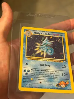 Pokémon TCG Misty's Seadra Gym Heroes 9/132 Holo Rare Card Unlimited LP WOTC - Image 3