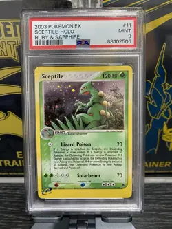 2003 POKEMON EX RUBY & SAPPHIRE #11 SCEPTILE-HOLO PSA 9 - Image 8