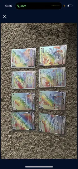 Pokemon 15 Rainbow Hyper Rare Card Lot NM - Image 1