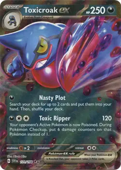 Toxicroak ex 131/198 Sv01: Scarlet & Violet Base Set Holo - Image 1