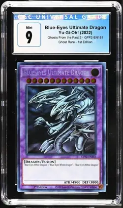Yu-Gi-Oh! Blue-Eyes Ultimate Dragon GFP2-EN181 Ghost Rare 1st Ed CGC 9 - Image 2