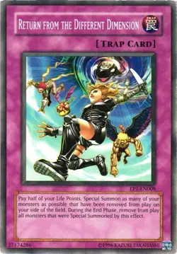 Yugioh Return from the Different Dimension Trap Card EPI-EN008 1996 Trading Game - Image 1