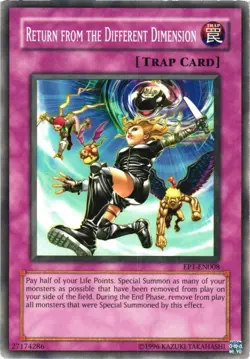Yugioh Return from the Different Dimension Trap Card EPI-EN008 1996 Trading Game - Image 3